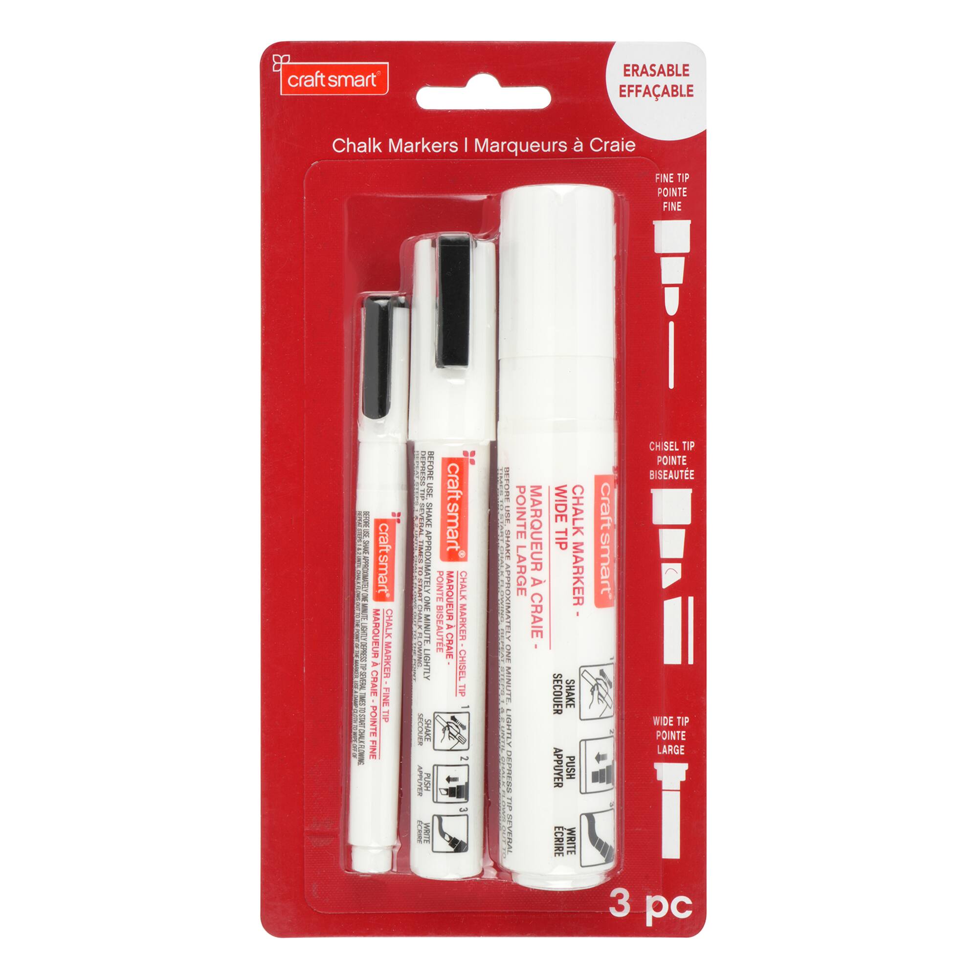 6 Packs: 3 ct. (18 total) White Chalk Markers by Craft Smart®